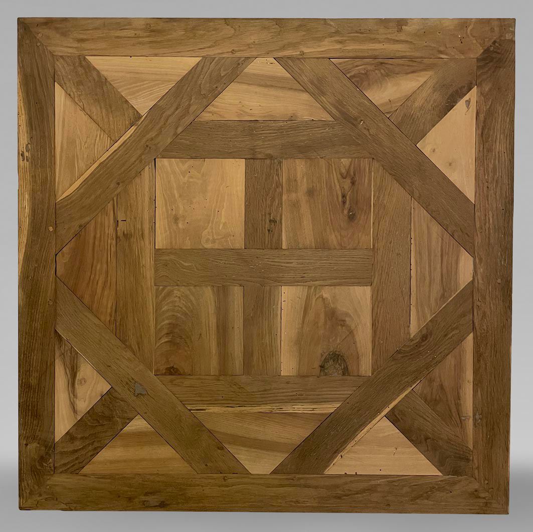 Versailles oak parquet panel, geometric pattern, light oak tone